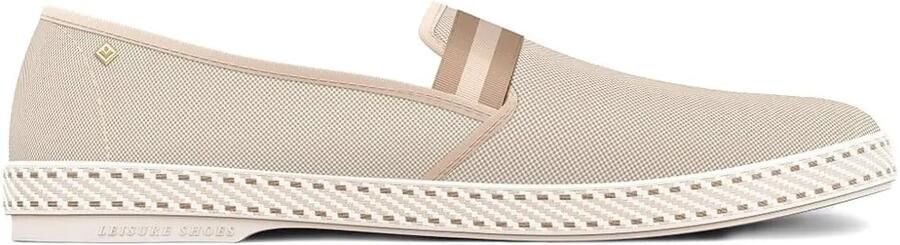 Riviera Loafers met gestreept detail Beige