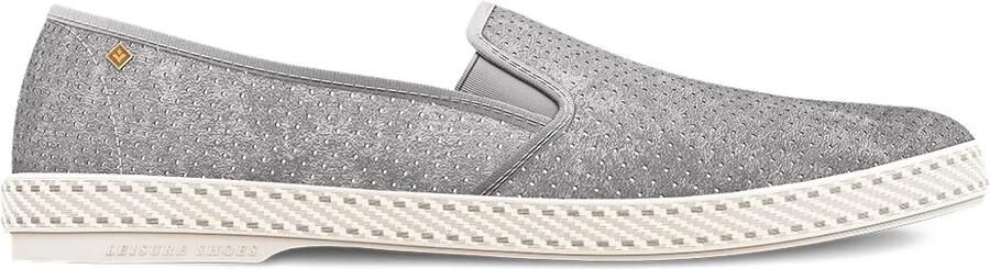 Riviera perforated suede loafers Grijs
