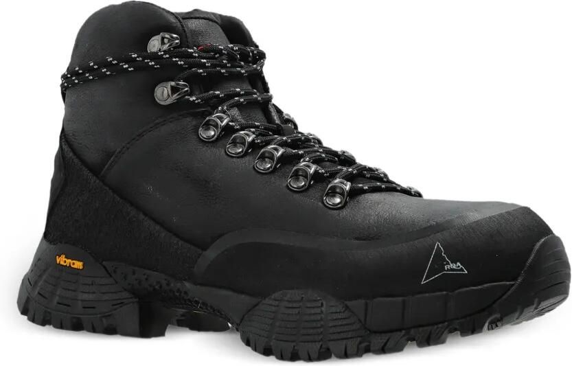ROA Andreas leren sneakers Zwart