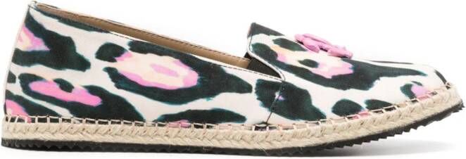 Roberto Cavalli Espadrilles met print Wit