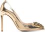 Roberto Cavalli Pumps met logoplakkaat Goud - Thumbnail 1