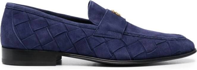 Roberto Cavalli Loafers met logoplakkaat Blauw