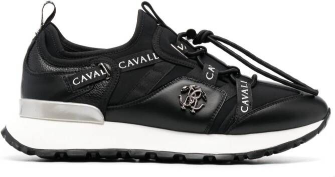 Roberto Cavalli Sneakers met logoprint Zwart