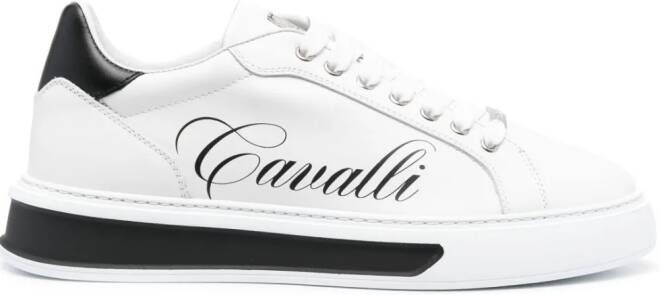 Roberto Cavalli Sneakers met logoprint Wit