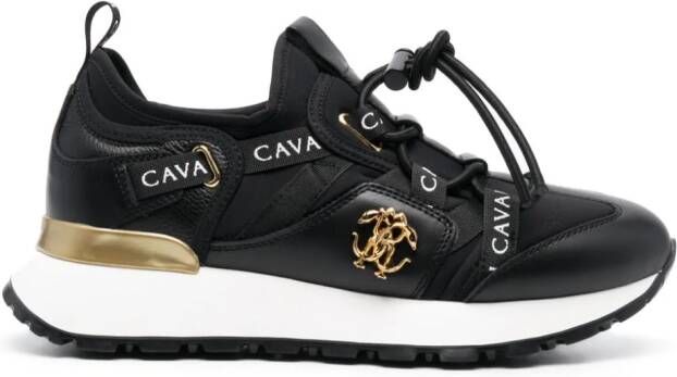 Roberto Cavalli Sneakers met logoband Zwart