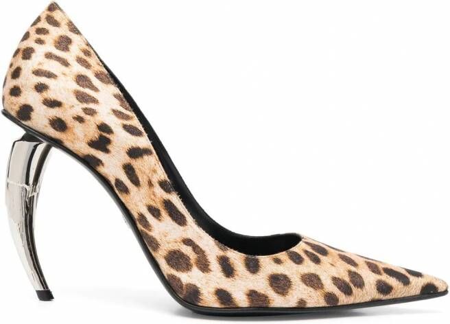 Roberto Cavalli Pumps met luipaardprint Bruin