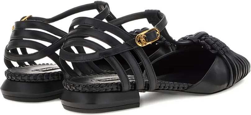 Roberto Cavalli Ballerina's verfraaid met gevlochten detail Zwart - Foto 3
