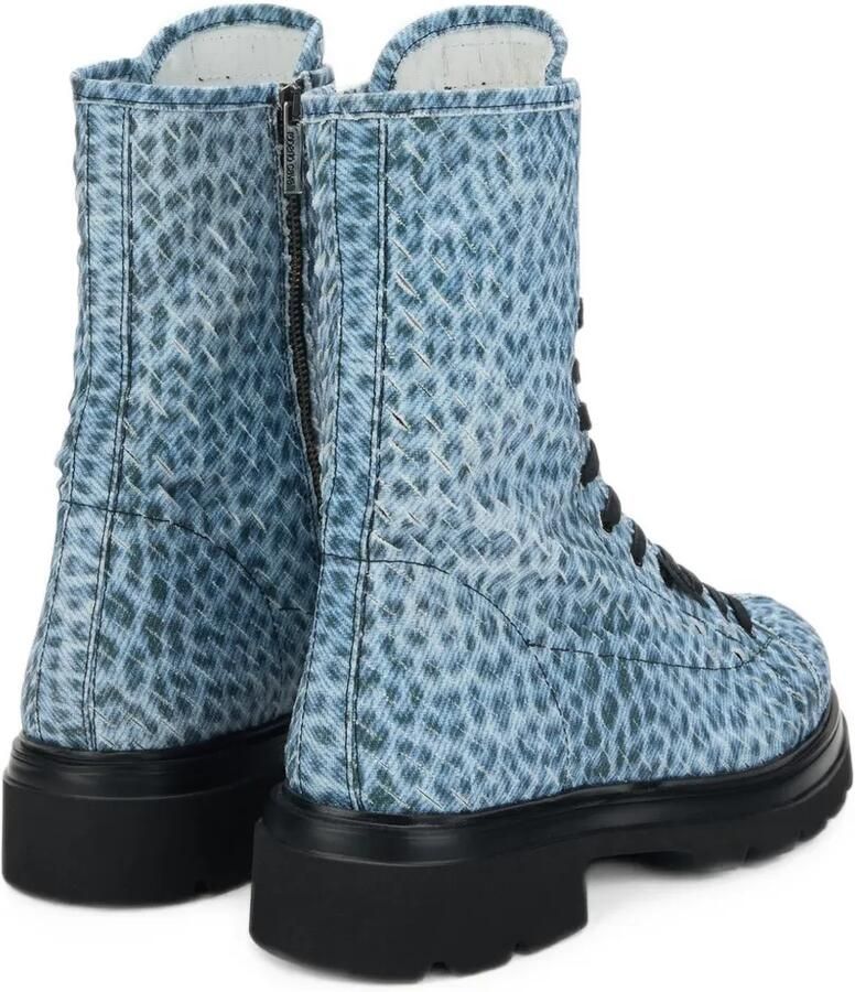 Roberto Cavalli Combat boots met luipaard-print en veters Blauw - Foto 2