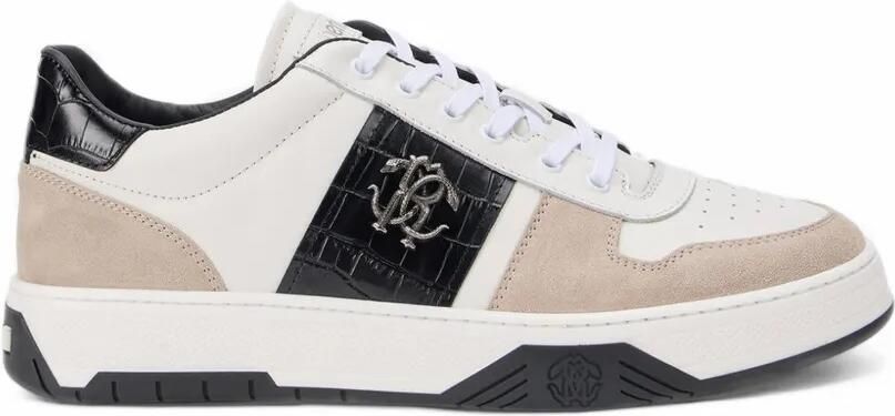 Roberto Cavalli croc-effect monogram sneakers Wit