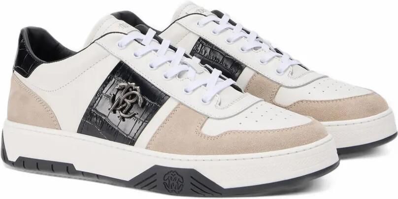 Roberto Cavalli croc-effect monogram sneakers Wit - Foto 4