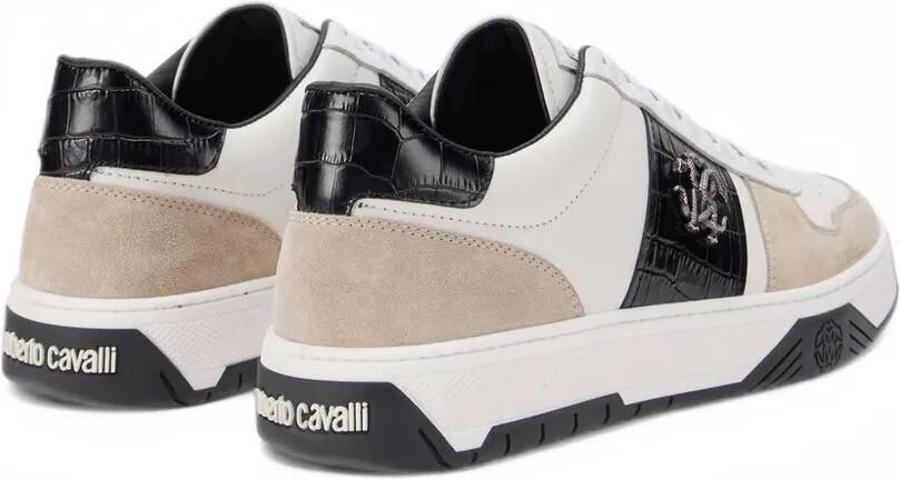 Roberto Cavalli croc-effect monogram sneakers Wit - Foto 3