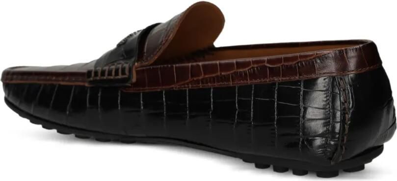 Roberto Cavalli crocodile-effect leather loafers Zwart - Foto 3