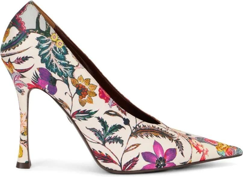 Roberto Cavalli Florentine pumps met bloemenprint Beige
