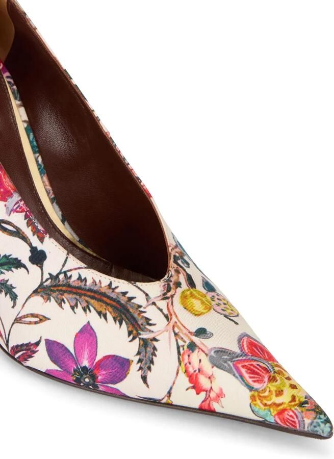 Roberto Cavalli Florentine pumps met bloemenprint Beige - Foto 2