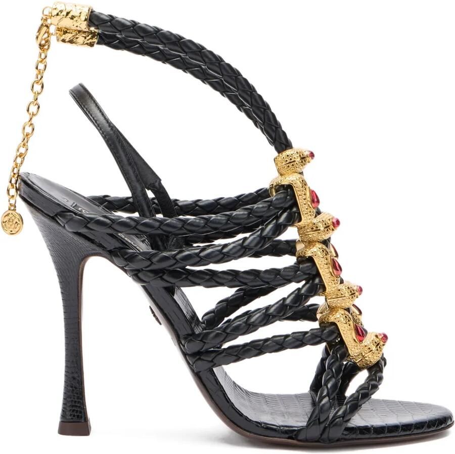 Roberto Cavalli Gevlochten sandalen Zwart
