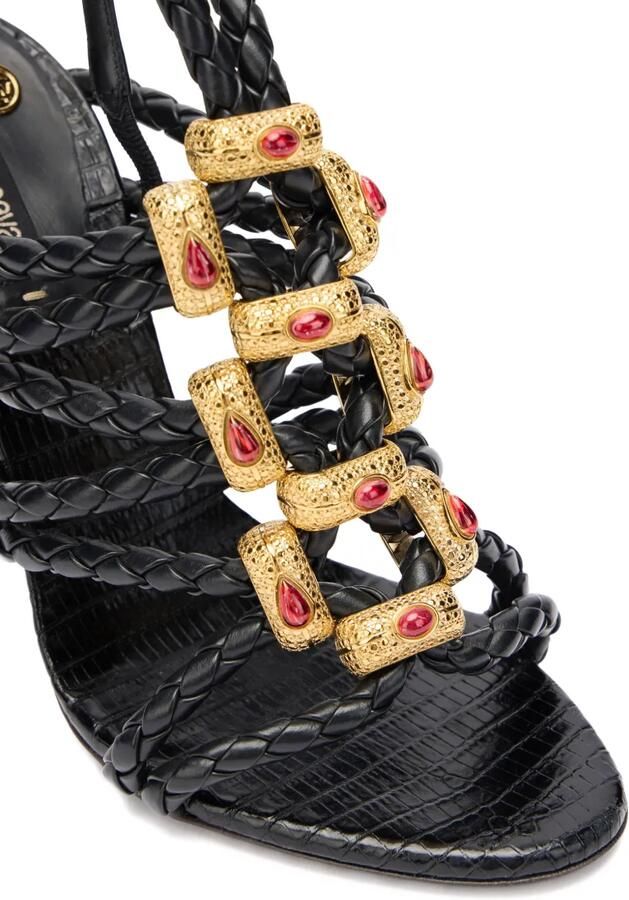 Roberto Cavalli Gevlochten sandalen Zwart - Foto 4