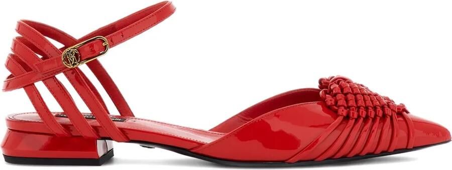 Roberto Cavalli Geweven sandalen Rood