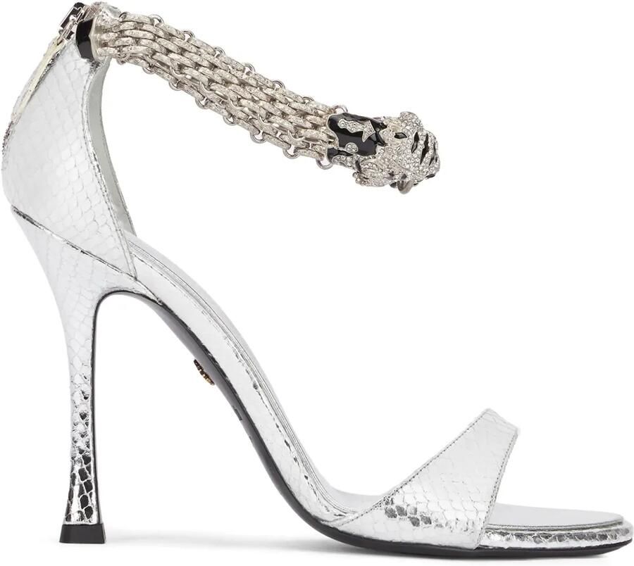 Roberto Cavalli Jewel Tigers sandalen Zilver