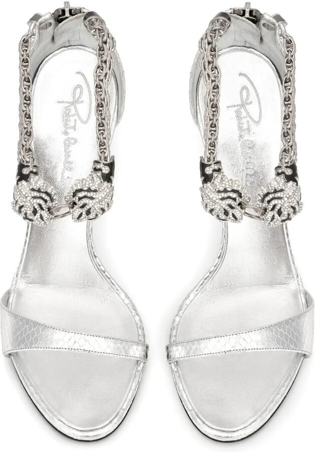 Roberto Cavalli Jewel Tigers sandalen Zilver - Foto 4