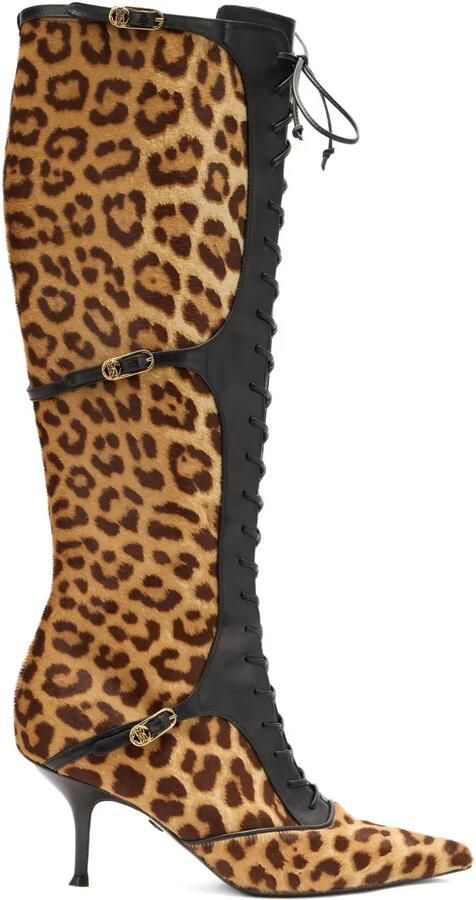 Roberto Cavalli Laarzen met luipaardprint Bruin