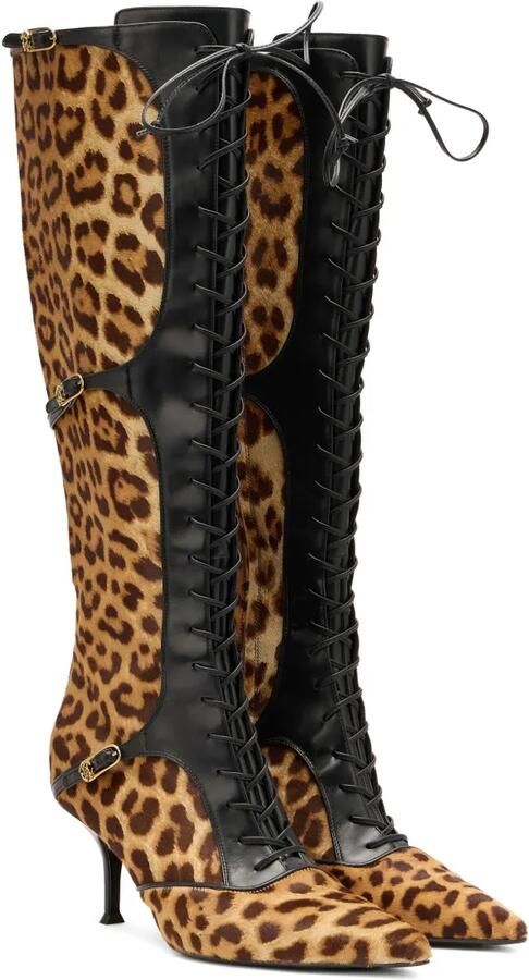 Roberto Cavalli Laarzen met luipaardprint Bruin - Foto 3