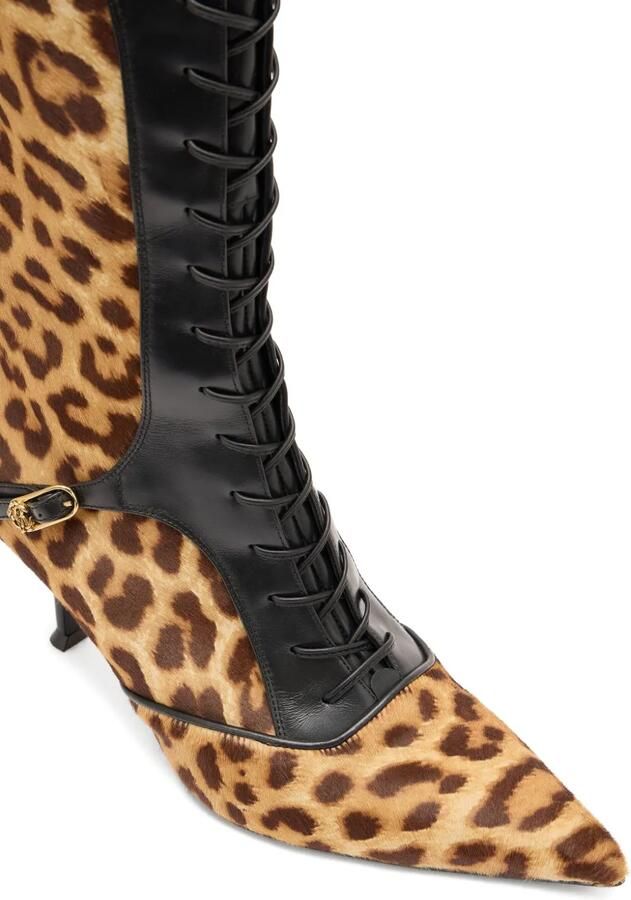 Roberto Cavalli Laarzen met luipaardprint Bruin - Foto 2