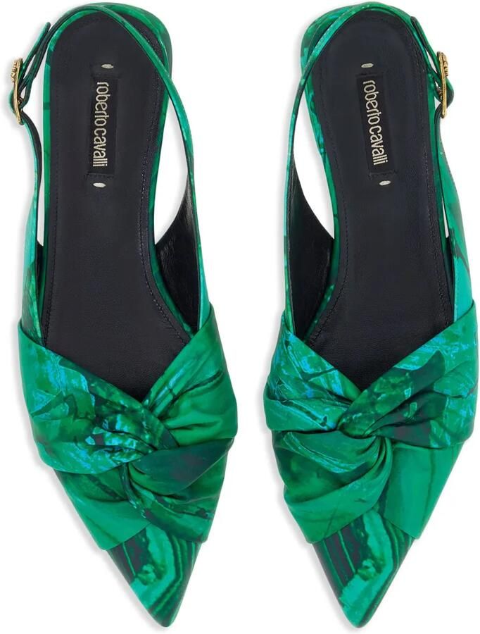 Roberto Cavalli Le Pettegole slingback pumps Groen - Foto 2