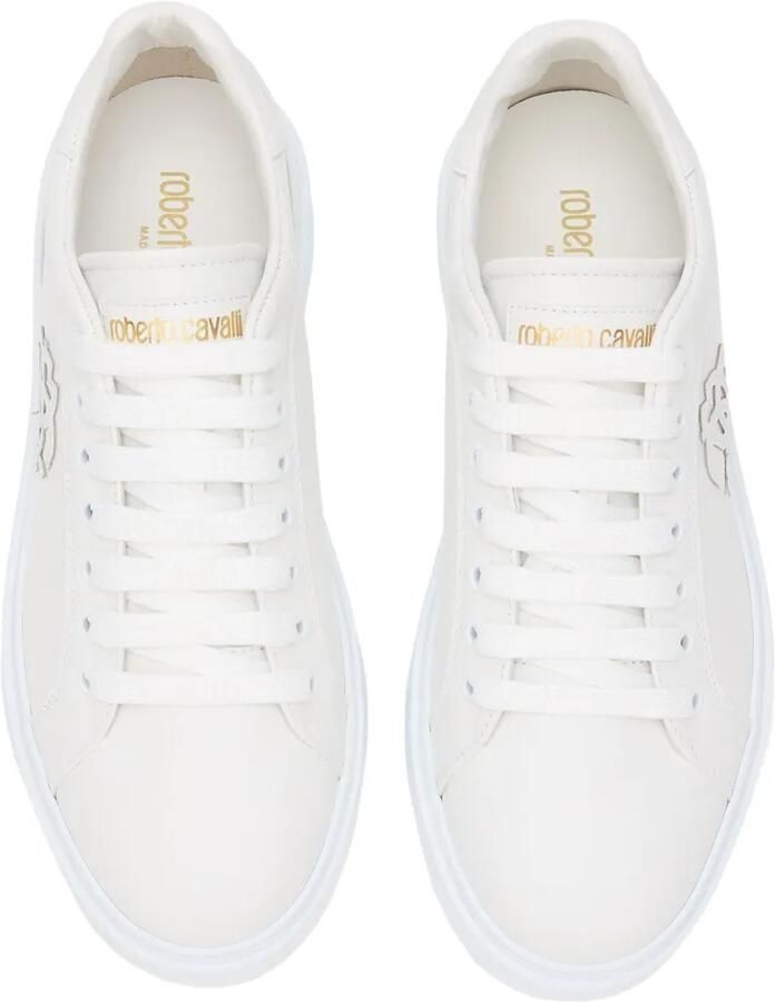 Roberto Cavalli Leren low-top sneakers met logo-patch Wit - Foto 2