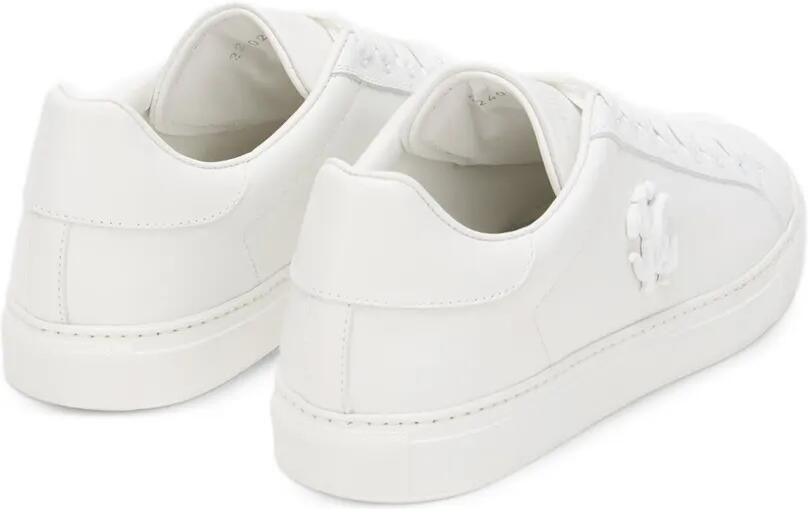 Roberto Cavalli Leren low-top sneakers met monogram-plakkaat Wit - Foto 4