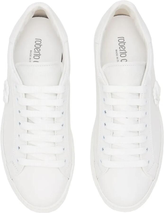 Roberto Cavalli Leren low-top sneakers met monogram-plakkaat Wit - Foto 2