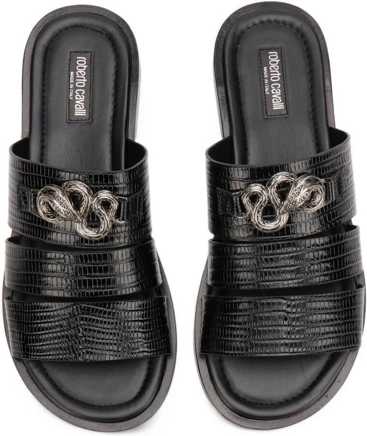 Roberto Cavalli Leren sandalen met gesp Zwart - Foto 2