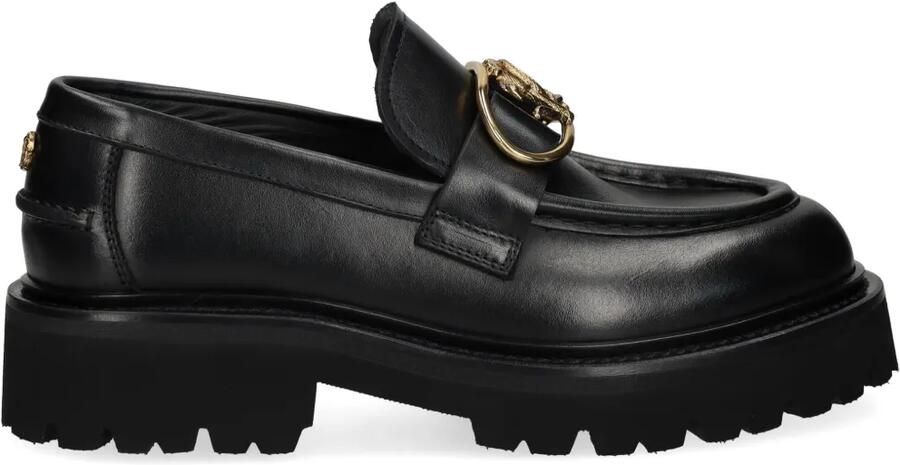 Roberto Cavalli Loafers met logoplakkaat Zwart