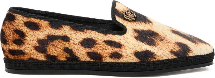 Roberto Cavalli Loafers met luipaardprint Bruin