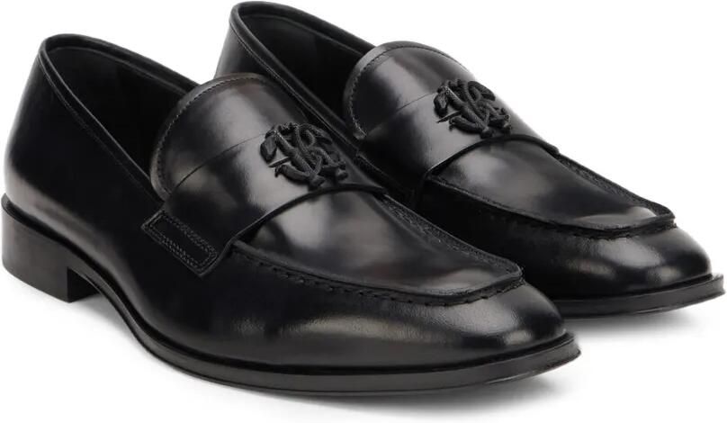 Roberto Cavalli Loafers met monogram-plakkaat Zwart - Foto 3