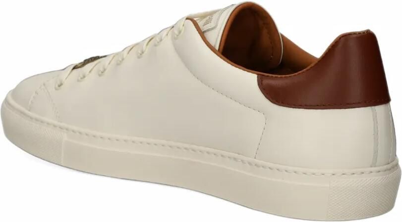 Roberto Cavalli logo-embroidered leather sneakers Beige - Foto 3