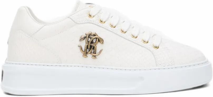 Roberto Cavalli logo-plaque low-top sneakers Wit