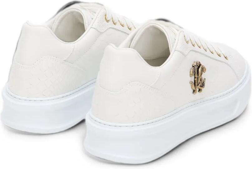 Roberto Cavalli logo-plaque low-top sneakers Wit - Foto 4