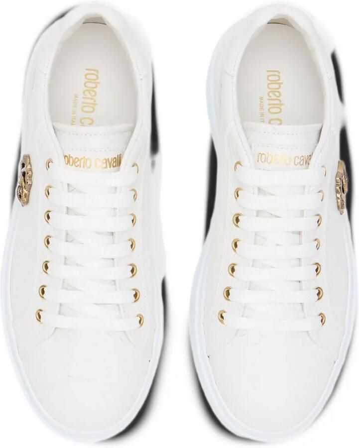 Roberto Cavalli logo-plaque low-top sneakers Wit - Foto 2
