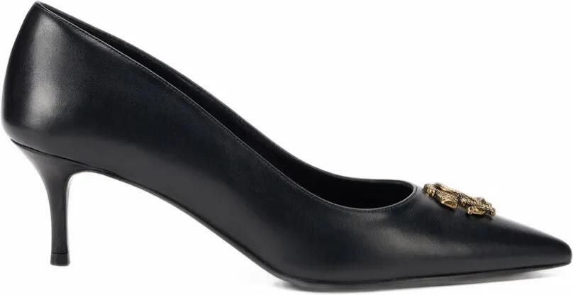 Roberto Cavalli logo-plaque pointed-toe pumps Zwart