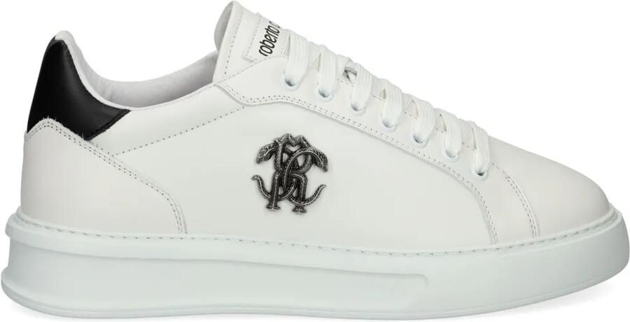 Roberto Cavalli logo-plaque trainers Wit