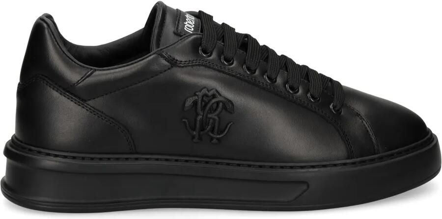 Roberto Cavalli logo-plaque trainers Zwart