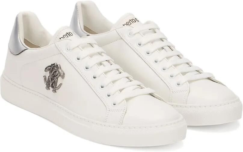 Roberto Cavalli Low-top sneakers met monogram-plakkaat Wit - Foto 4