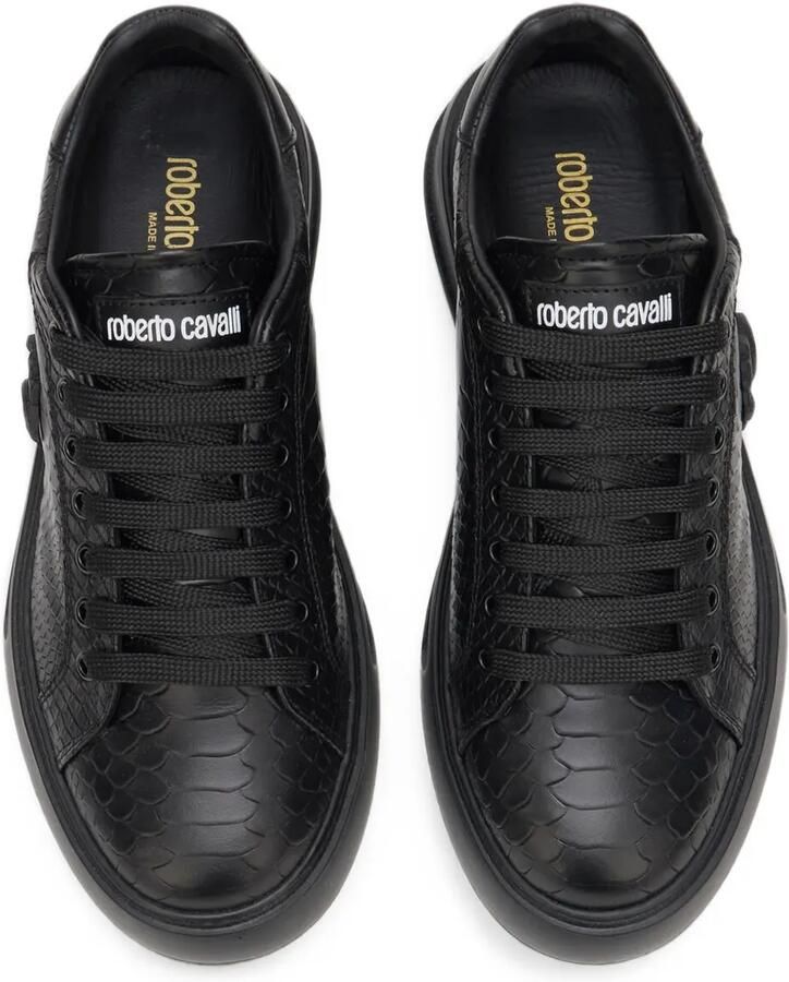Roberto Cavalli Low-top sneakers met slangenleer-effect Zwart - Foto 2