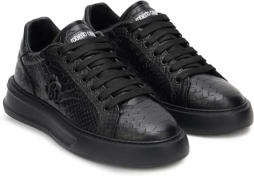 Roberto Cavalli Low-top sneakers met slangenleer-effect Zwart - Foto 3