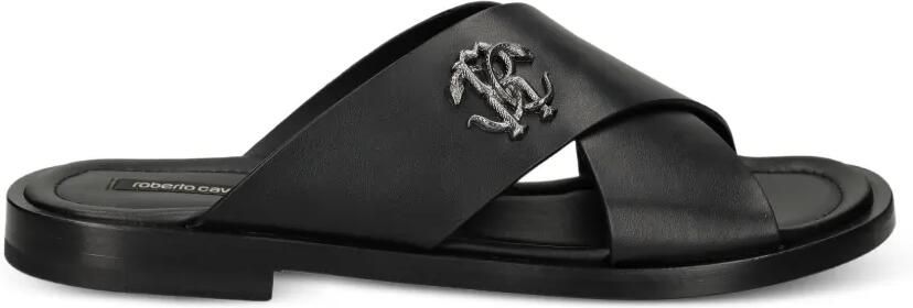 Roberto Cavalli Mirror Snake sandalen Zwart