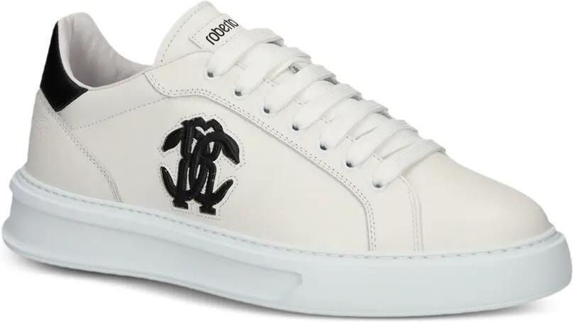 Roberto Cavalli Mirror Snake sneakers met applicatie Wit - Foto 4