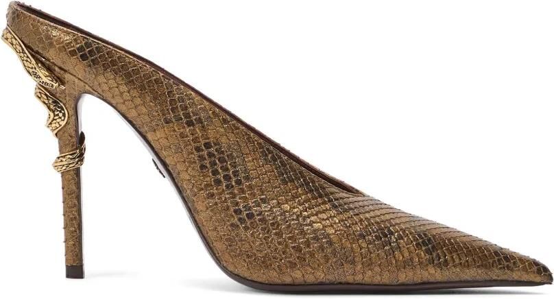 Roberto Cavalli Muiltjes met slangenpatroon Goud