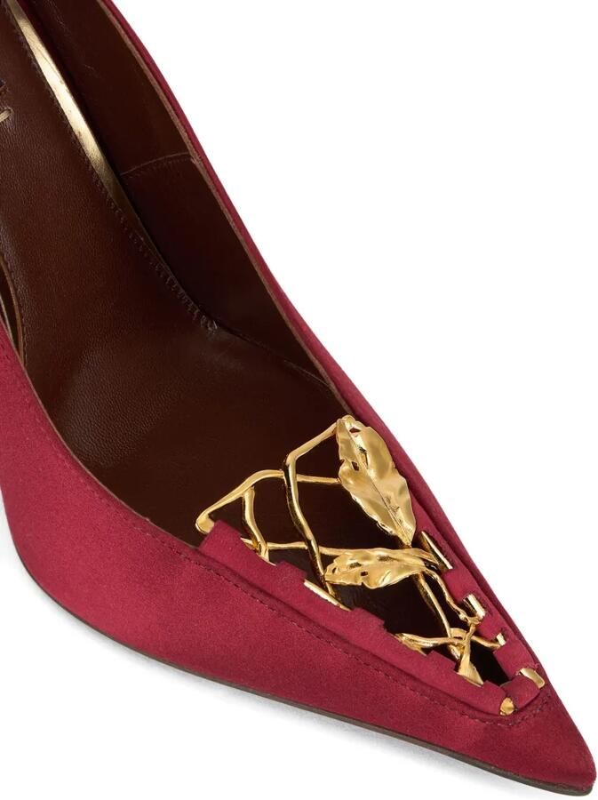 Roberto Cavalli Pumps met blad vlakken Rood - Foto 3