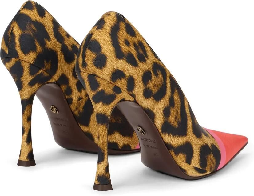 Roberto Cavalli Pumps met puntige neus en dierenprint Bruin - Foto 4