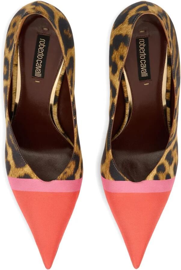 Roberto Cavalli Pumps met puntige neus en dierenprint Bruin - Foto 3